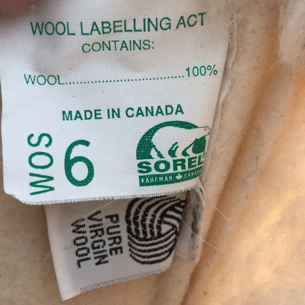 Sorel Caribou Sz 6 boot Kaufman boot "Made in Canada" tan leather Waterproof - Picture 5 of 15